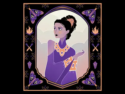 Poster #1 art nouveau butterfly character colors design drawing illustration old school tattoo poster procreate