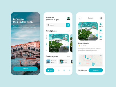 Travel App adventure app design booking app clean destination explore flight booking app hotel booking app mhrana200 mobile app ticket booking app tour app tourism travel travel agency travel app travel booking travelling trip vacation app