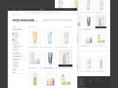 ESPA Cosmetic E-commerce Website cosmetic wensite cosmetics e commerce ecommerce design ecommerce ui ecommerce website minimal online shop online store trendy ui ui ui design ui ux ux web design web ui website design