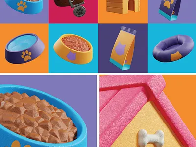 Pets Icon Set blender icon icon3d icons