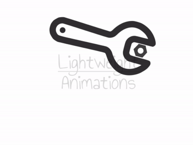 Wrench Lottie Animation clockwise construction equipment fix maintenance member repair service setting spanner tool tools wrench