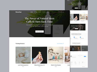 Beauti Product Web Design bauti product custom web design girls product web landing page design product website ui ui ux ui ux design web design website design