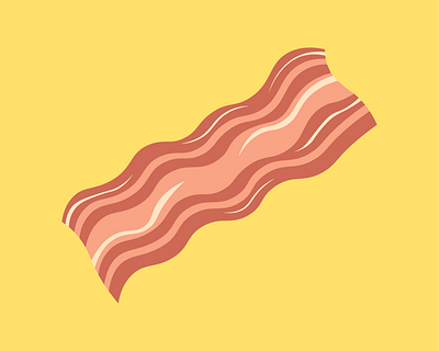 Bacon Vector art bacon breakfast color design eat food illustration illustrator morning vector