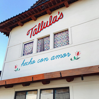 Tallula's signage brand identity branding design illustration logo restaurant branding vector