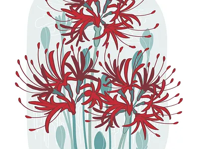 Spider Lily design flower illustration