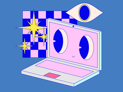 Cute Laptop. Vector Illustration 90s nostalgia cute illustration graphic design illustration it laptop pc tech tech illustration vector illustration