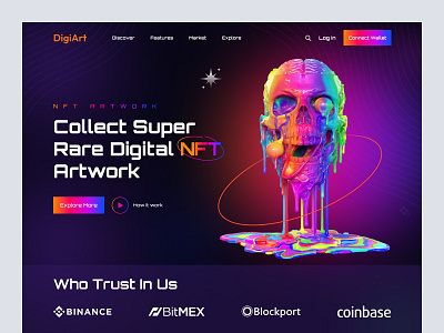 NFTs Platform 3d nft 9amstudio cryptoart cryptocurrency ethereum gallery home page interface landing page marketplace nft nft platform platform tariqul token ui uitariqul ux website website design