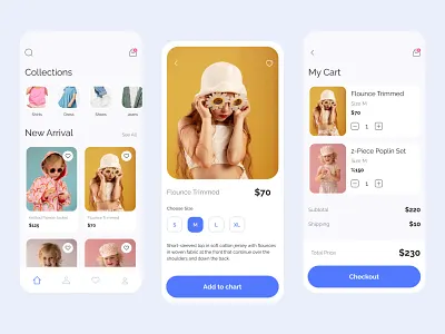 Kids - eCommerce App apparel brand cart clothing ecommerce ecommerce app ecommerce design fashion fashion app kids outfit shop shopping store ui ui design ux
