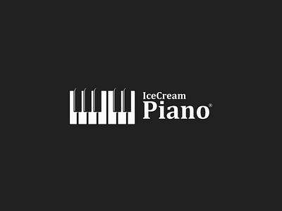 Ice Cream Piano Logo Idea! branding design dual meaning graphic design ice cream icon illustration logo logo ideas logo inspirations logos piano symbol vector