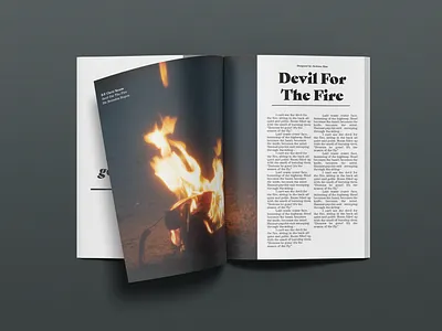 "Devil For The Fire" Magazine Concept B branding design graphic design