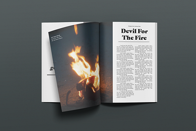 "Devil For The Fire" Magazine Concept B branding design graphic design