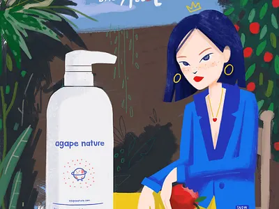Snow white x Agape Nature 2 agape apple art character character design cleaner colors cute design digital art evil fruit illustration nature nicaragua organic singapore snow white vegetable