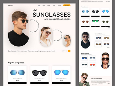 Sunglass Outlet - Homepage bitmate studio desktop desktop application desktop design desktop preset e commerce interface landing landing design landing page design shop sunglass sunglasses trending ui ux web page webdesign website website design