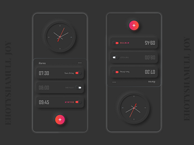 Mobile Alarm Ui Kit design graphic design minimalistic design mobile app ui ux web dashboard