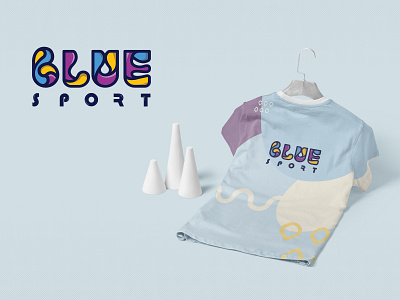 Blue Sport logo design blue brand identity branding colorful creative logo design graphic design lettermark logo logo designer logomark mockup purple sea simple logo sport symbol t shirt vector yellow