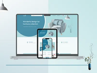 Website Design(Responsive) furniture E-commerce design e commerce figma furniture landing page responsive ui web web design web responsive xd