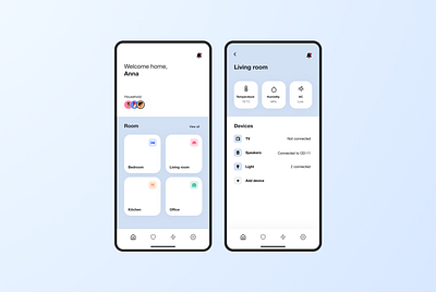 Daily UI #21 — Home monitoring dashboard blue colors daily ui dailyui design mobile ui ui
