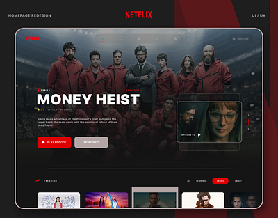 Netflix website UI redesign landing page netflix redesign ui ui design uiux webdesign website design