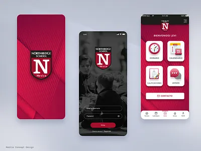 School App Design android app design branding design graphic design ios levi ortiz logo school app ui ux uxui
