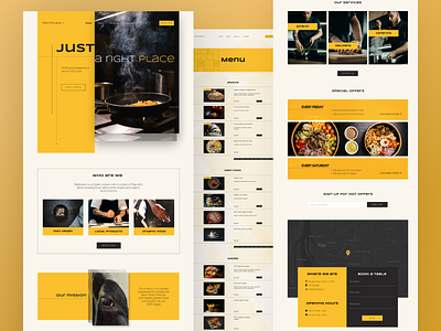 Just a right place - vegan restaurant concept design homepage vegan food vegan restaurant visual design web webdesign