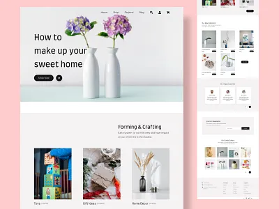 Interior website design architecture classic clean web decorated decoration e commerce web flower home decor house interior interior agency interior design interior shop interior web interior wesite design room ui design web design website website design