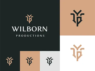 Wilborn Productions brand identity letter p letter w logo icon monogram pw wp