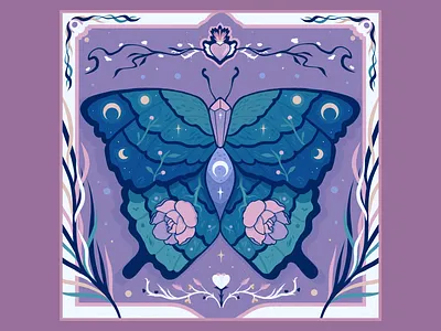 Poster #2 butterfly colors drawing illustration ilustracion mexican poster print procreate retro vector vintage