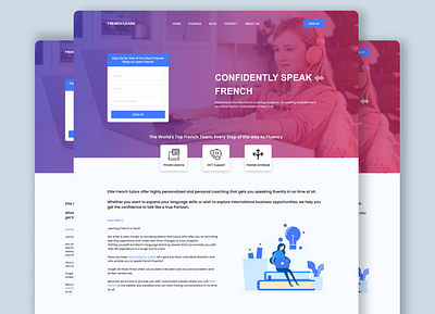 E-Learning Website Landing Page e learning english learning landing page learn learning managment lms lms landing page ui web ui