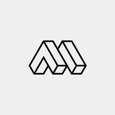 M&M. branding design geometric graphic design illustration isometric letter m logo logotype mm typography vector