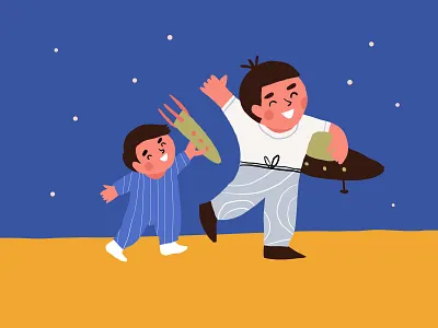 Space animation brother character children children book illustration cute design family graphic design illustration illustrator kid lit kids motion graphics sister space tati illustrations ufo ui vector