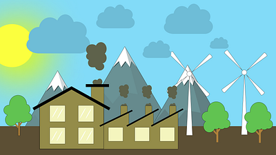 The landscape ⛰️🏔️🌞 design graphic design illustration vector