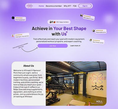 XFitness/Gym website design figma fitness gym landing page sport ui ux web web design