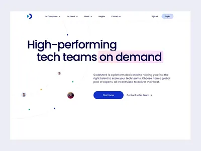 Codemonk - Talent Marketplace dashboard ui illustration talent marketplace ui ui design user experience design user interface ux design web ui website design