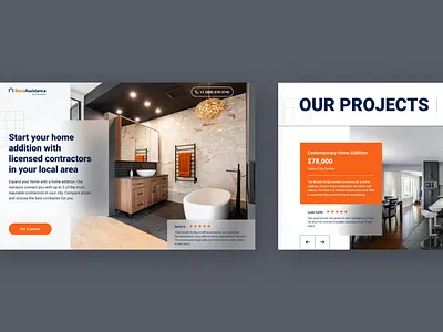 Landing page - Web design concept graphic design herosection home landing landingpage realty ui webdesign