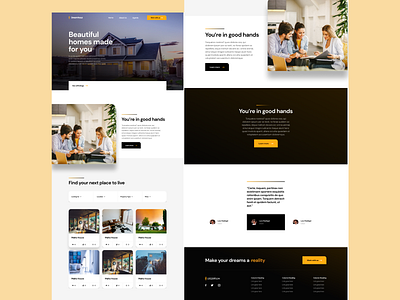 Dreamhouz business landing page real estate startups ui ux web design