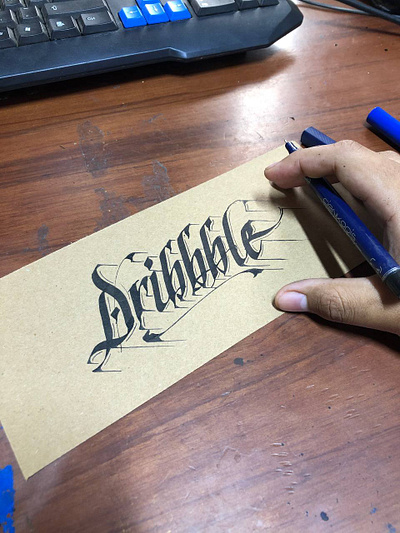 caligrafía dribbble ca caligrafia design lettering typography vector