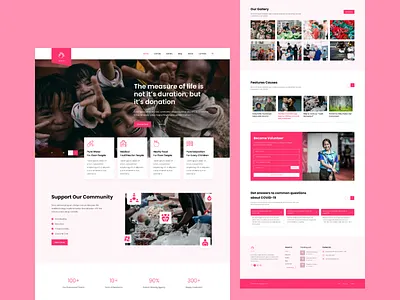 Charity Web Design charity charity web charity web design custom web design foundation foundation web foundation web design humanity humanity charity web design landing page design ui ui ux ui ux design web design website design