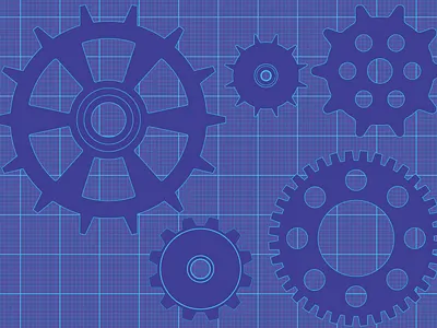 Blueprint Cog's design graphic design illustrator vector