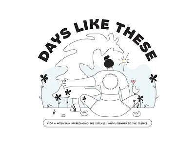 Mountain Top Appreciation design human illustration mountain nature outdoors outside people sticker wild