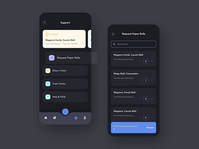 Support Page- Dark Theme app app design business app dark theme design finance fintech glassmorphism help merchants order payment paytm pinelabs support ui ui design ux