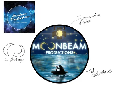 Moonbeam logo redesign branding design illustration logo
