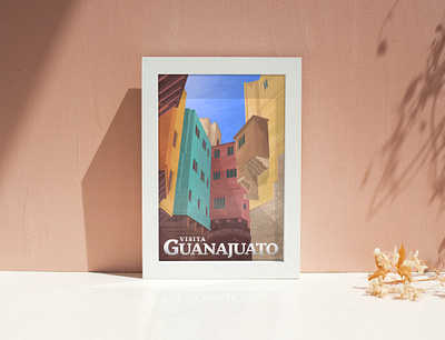 Guanajuato Travel Poster aguascalientes art chihuahua guadalajara guanajuato illustration jalisco mexican mexico michoacán nayarit oaxaca puebla querétaro quintana roo san luis potosí sonora travel travel poster