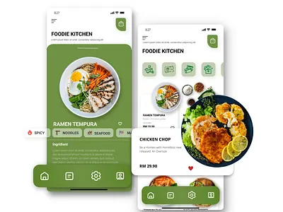 Mockup Mobile App Foodie Kitchen (FIGMA)