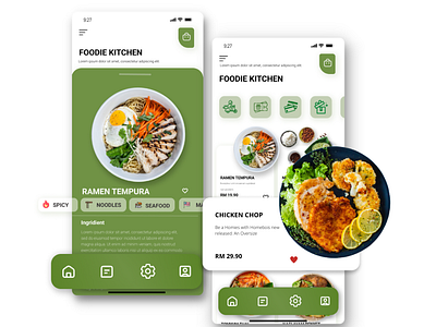 Mockup Mobile App Foodie Kitchen (FIGMA) by Nasreq Karim on Dribbble