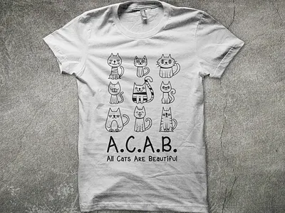 All Cats Are Beautiful acab animal cartoon cat character cute design funny happy
