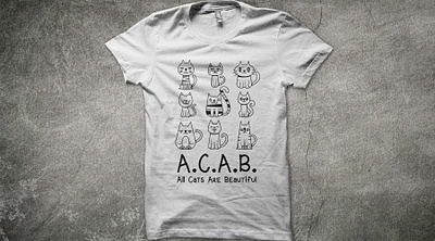 All Cats Are Beautiful acab animal cartoon cat character cute design funny happy