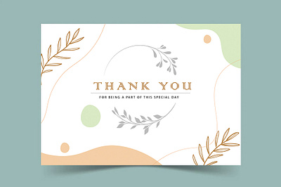 Thank you card branding brochure design card catalog design company profile design flyer graphic design newsletter thank you card thanks card vector art vector card weeding card