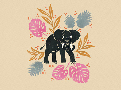 Elephant Illustration branding design elephant elephantdrawing elephantillustration illustration logo procreate