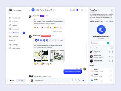 Group chat layout figma messages ui ui design uiux design ux ux design web design