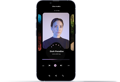 music screen ui app design ui ux vector